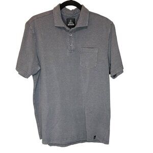 PrAna Polo Gray Short Sleeve Collared‎ Casual Sporty Outdoor Men's Size Large